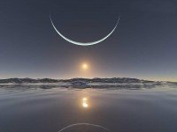 Солнце и луна на Северном полюсе